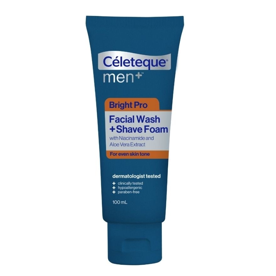 CELETEQUE Men Brightening Facial Wash and Shave Foam 100ml image