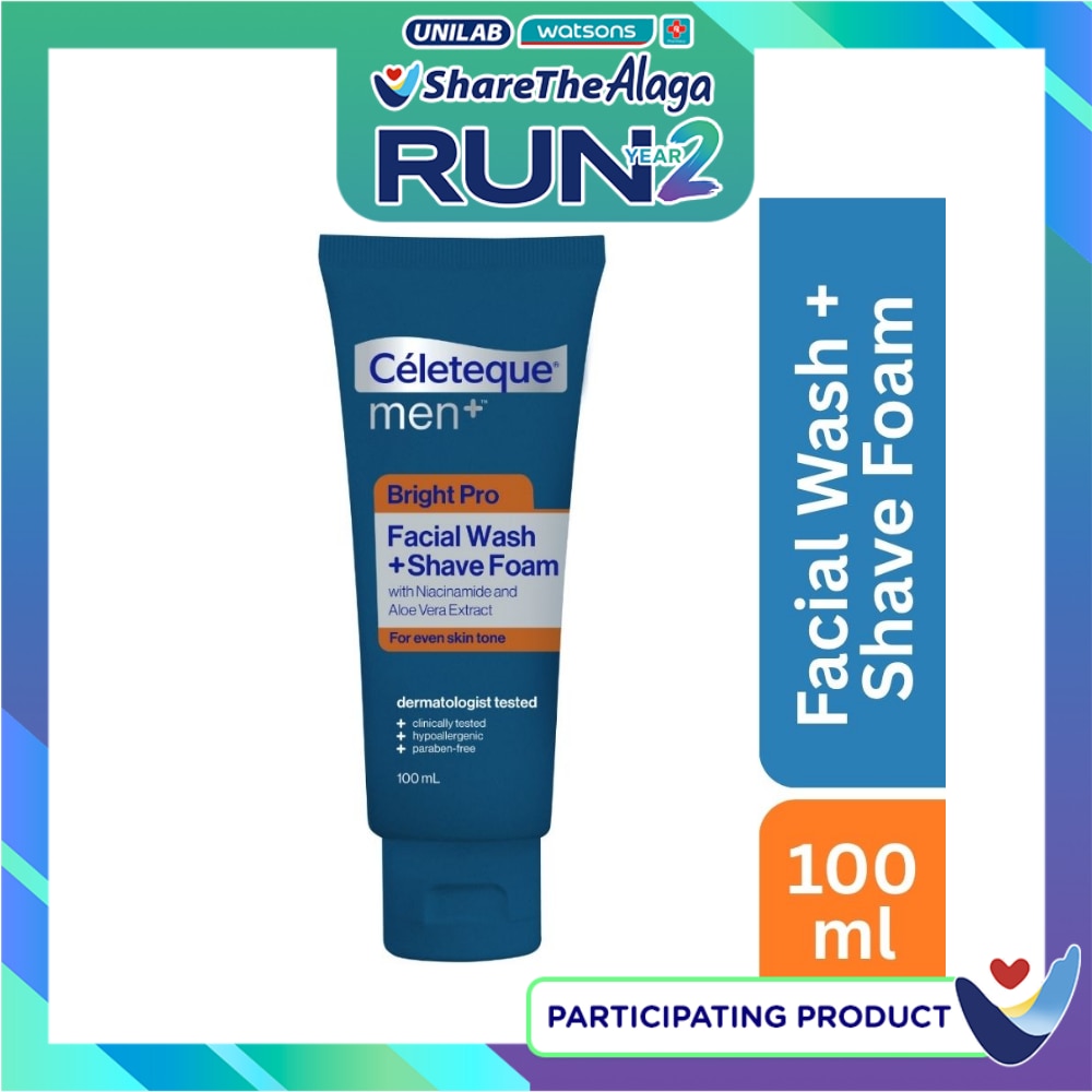 CELETEQUE Men Brightening Facial Wash and Shave Foam 100ml image