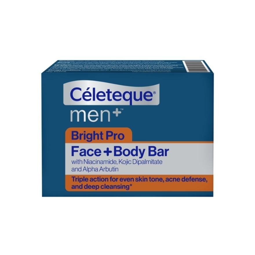 CELETEQUE, CELETEQUE Men Brightening Face and Body Bar Soap 90g ...