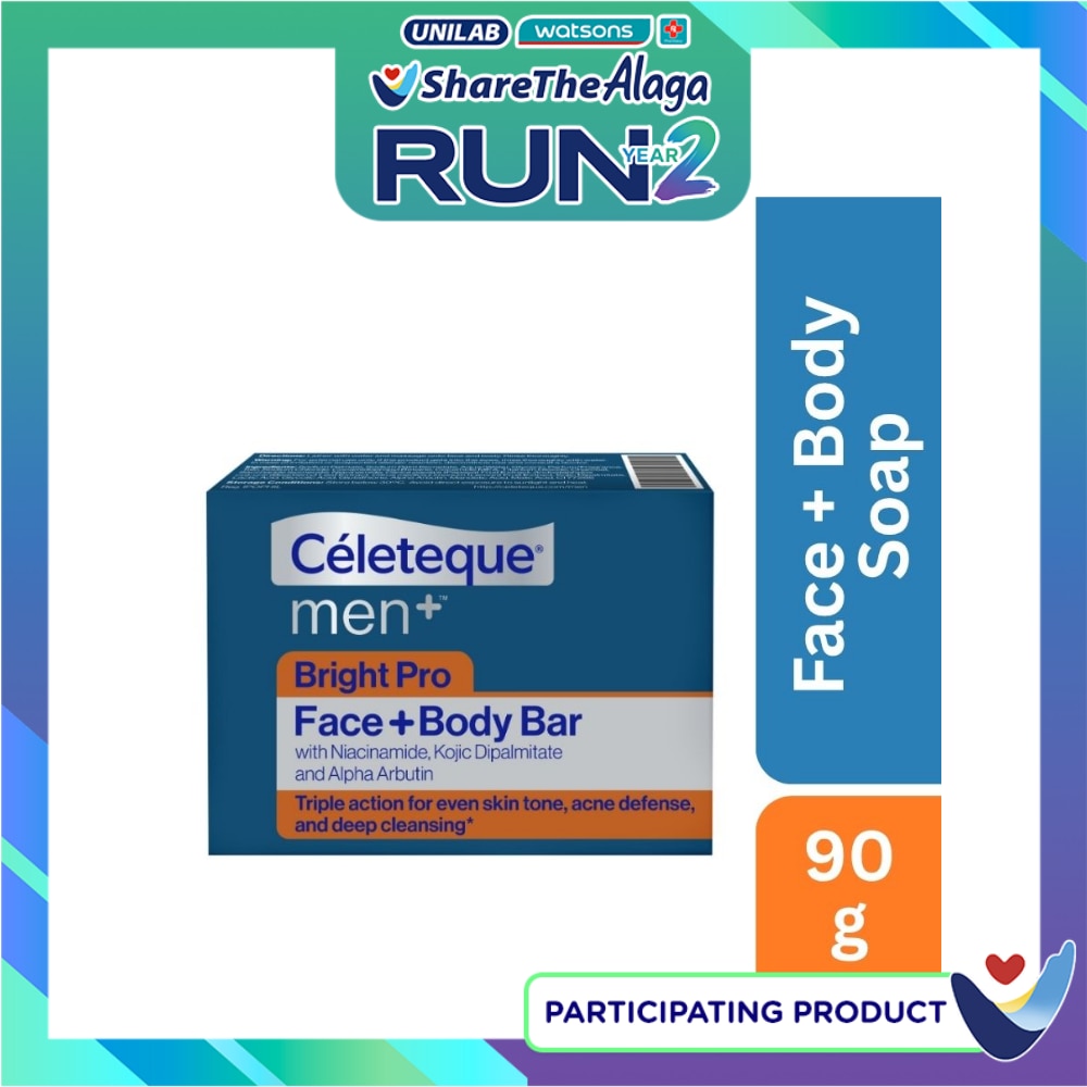CELETEQUE, CELETEQUE Men Brightening Face and Body Bar Soap 90g ...