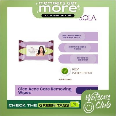 SOLA SOLA Cica Acne Care Makeup Removing Wipes 20s image
