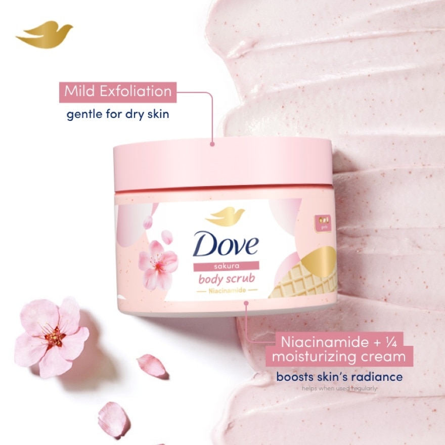 DOVE Sakura Body Scrub with Niacinamide 280g