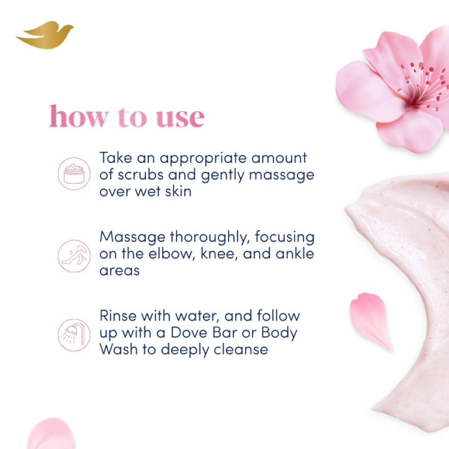 DOVE Sakura Body Scrub with Niacinamide 280g