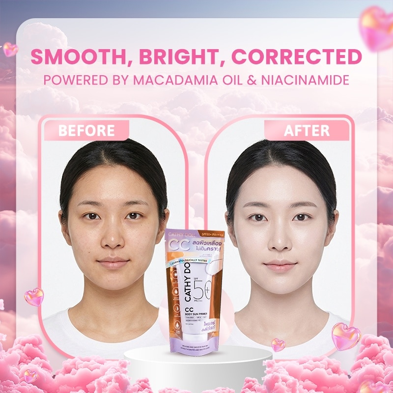 CATHY DOLL CC Body Sun Primer Pure Violet SPF50 PA 50ml
