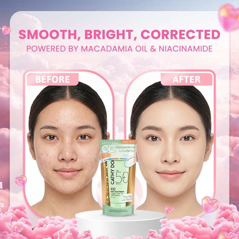 CATHY DOLL CC Body Sun Primer Green Base SPF50 PA 50ml