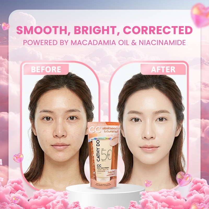 CATHY DOLL CC Body Sun Primer Light Ivory SPF50 PA 50ml image