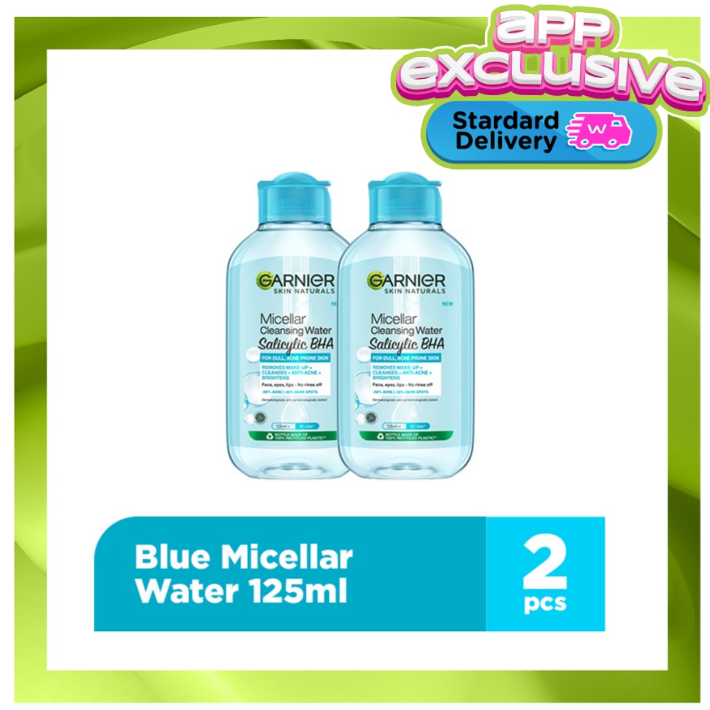 GARNIER Micellar Water Salicylic Acid BHA for Oily & Acne Prone Skin 125ml Twinpack image