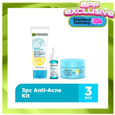 GARNIER - GARNIER ANTI ACNE KIT SERUM CREAM WASH image