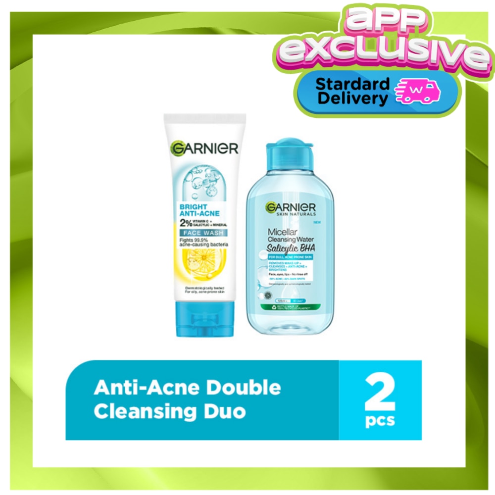 GARNIER ANTI ACNE DOUBLE CLEANSING DUO image