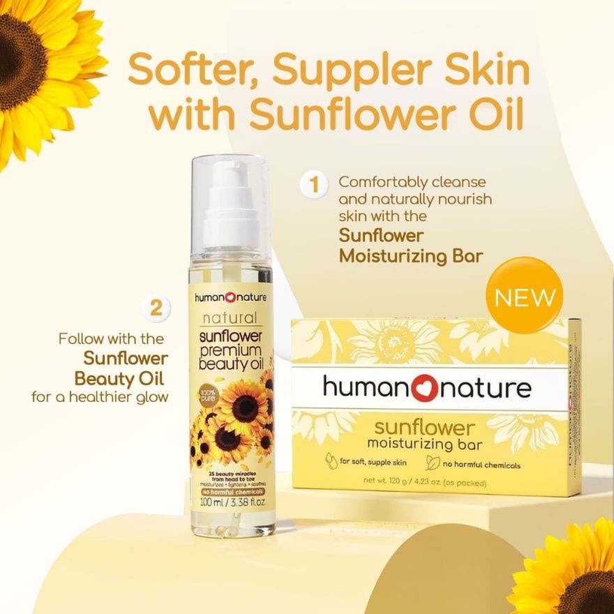 HUMAN NATURE Sunflower Moisturizing Bar 120g image