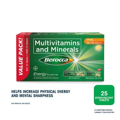 BEROCCA - BEROCCA Orange 15s + 10s Promo Pack