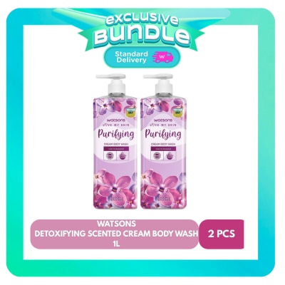 WATSONS - WATSONS Detoxifying Scented Cream Body Wash 1L X2- Bundle image