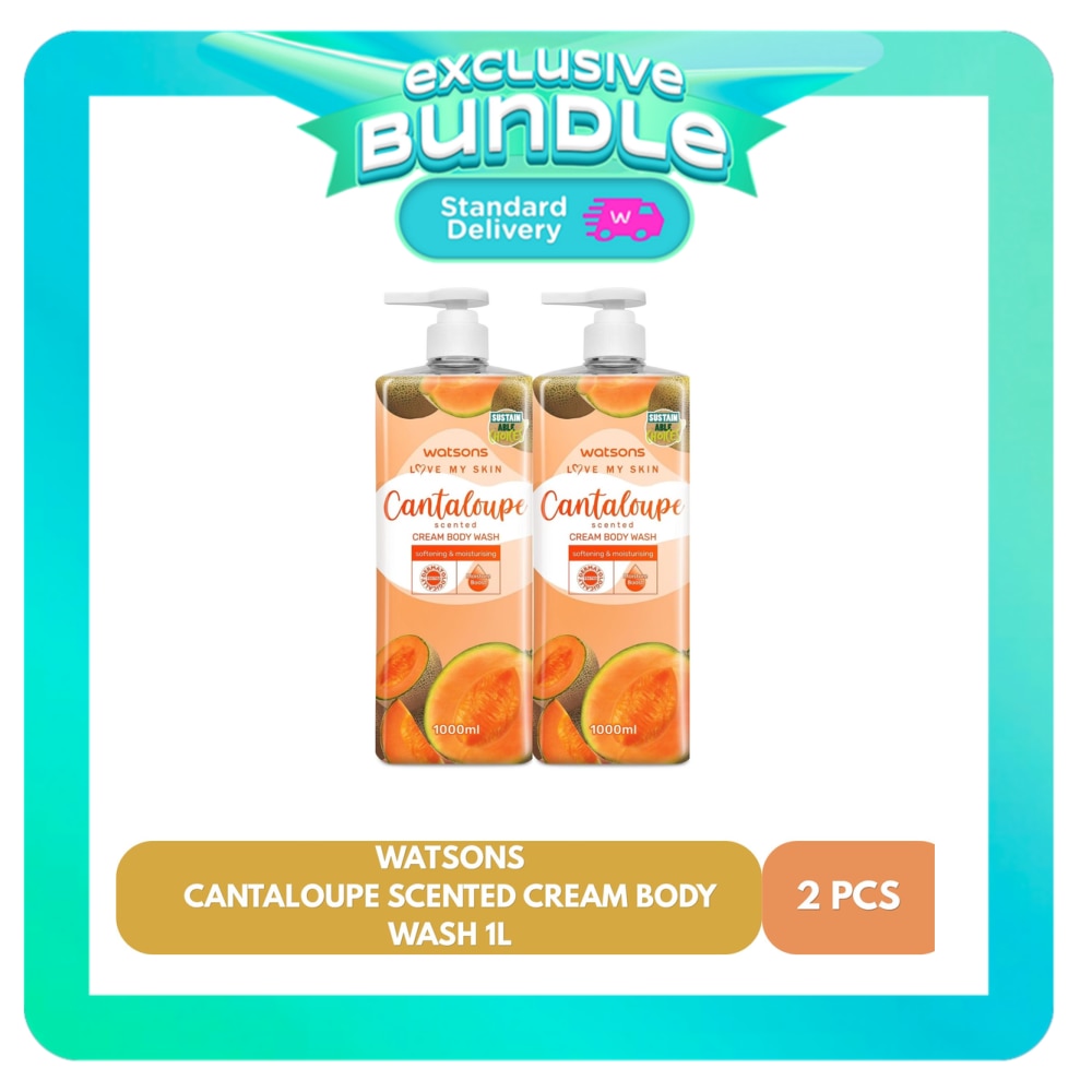 WATSONS Cantaloupe Scented Cream Body Wash Bundle 1000ml