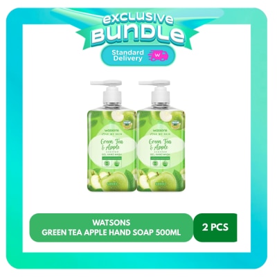 WATSONS WATSONS Green Tea Apple Hand Soap 500ml X2 Bundle image