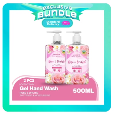 WATSONS - WATSONS Rose & Orchid Gel Hand Wash Bundle 500ml