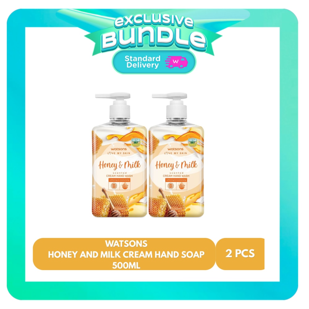 WATSONS Honey and Milk Cream Hand Soap Bundle 500ml