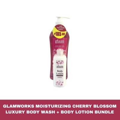 GLAMWORKS - GLAMWORKSLuxury Bodywash Bundle - Moisturizing Cherry Blossom 1L + Cherry Blossom Lotion 250ml image