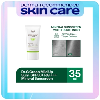DR G Dr.G Green Mild Up Sun+ SPF50+ PA++++ Mineral Sunscreen 35ml image