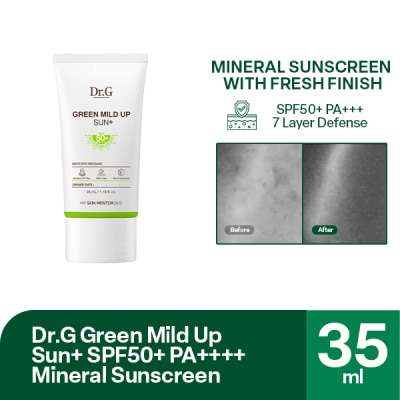 DR G - Dr.G Green Mild Up Sun+ SPF50+ PA++++ Mineral Sunscreen 35ml image