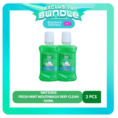 WATSONS - WATSONS Fresh Mint Mouthwash Deep Clean Bundle 100ml