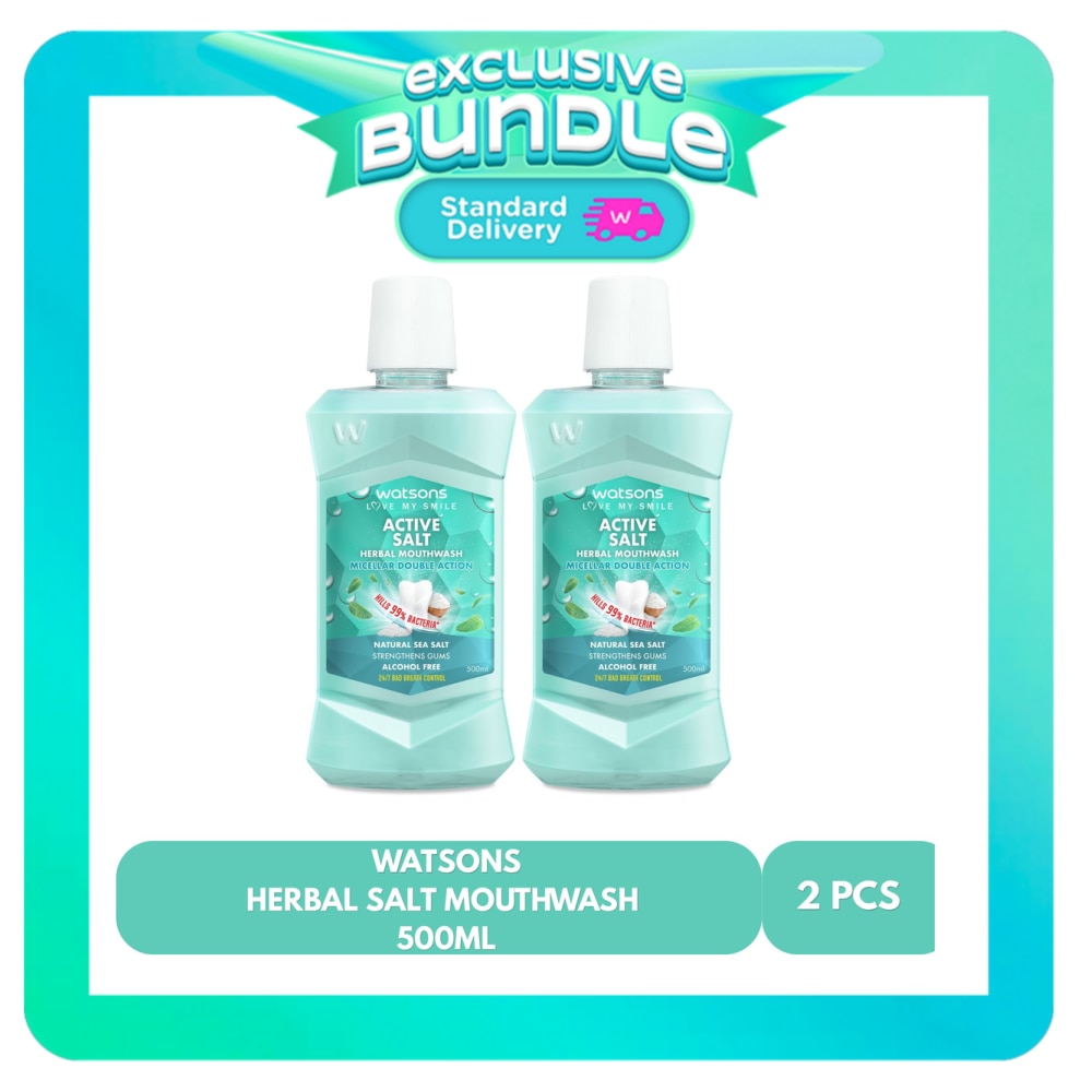 WATSONS Herbal Salt Mouthwash Bundle 500ml