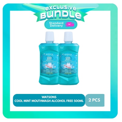 WATSONS - WATSONS Cool Mint Mouthwash Alcohol Free Bundle 500ml