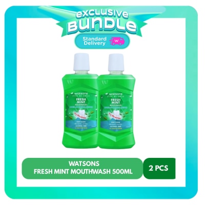WATSONS - WATSONS Fresh Mint Mouthwash Bundle 500ml