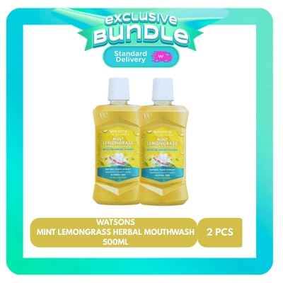 WATSONS - WATSONS Mint Lemongrass Herbal Mouthwash Bundle 500ml