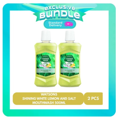 WATSONS - WATSONS Shining White Lemon and Salt Mouthwash Bundle 500ml