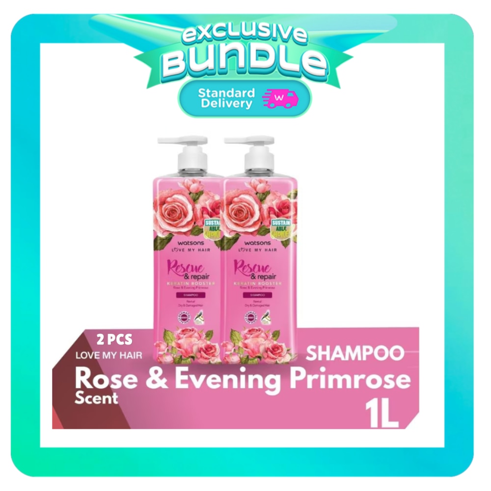 WATSONS Rescue & Repair Rose & Evening Primerose Shampoo Bundle 1000ml
