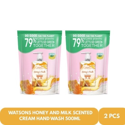 WATSONS - WATSONS Honey and Milk Scented Cream Hand Wash 500ml x 2