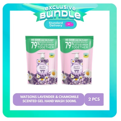 WATSONS WATSONS Lavender & Chamomile Scented Gel Hand Wash 500ml x 2 image