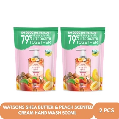 WATSONS - WATSONS Shea Butter & Peach Scented Cream Hand Wash 500ml x 2 image