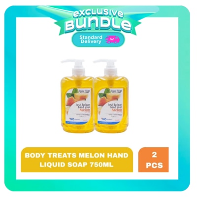 BODY TREATS - BODY TREATS Melon Hand Liquid Soap 750ml x 2 Bundle image