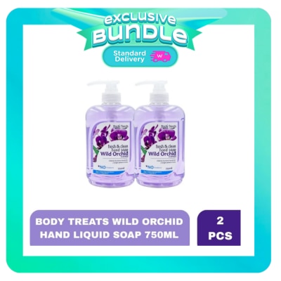 BODY TREATS - BODY TREATS Wild Orchid Hand Liquid Soap 750ml x 2 Bundle image