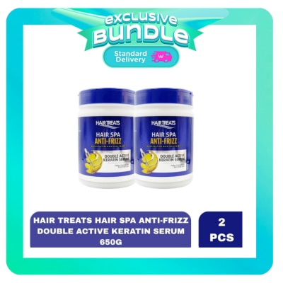 HAIR TREATS - HAIR TREATS Anti-Frizz Double Active Keratin Seum Hair Spa 650g x 2 Bundle