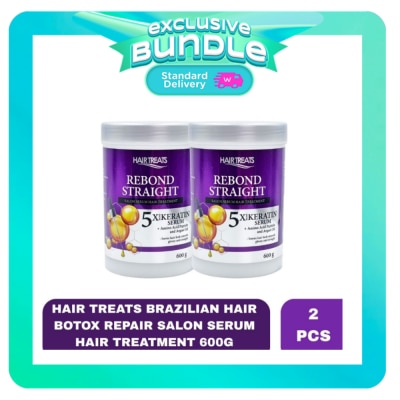 HAIR TREATS - HAIR TREATS Rebond Straight Salon Serum Hair Treatment 600g x 2 Bundle image