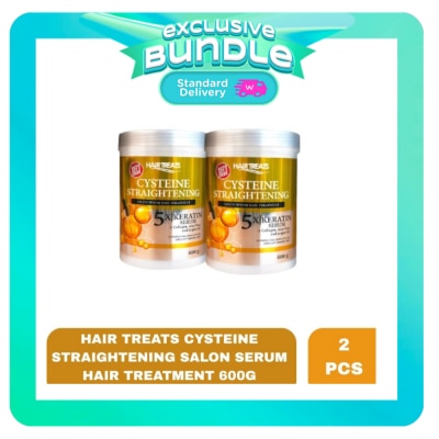 HAIR TREATS - HAIR TREATS Cysteine Straightening Salon Serum Hair Treatment 600g x 2 Bundle