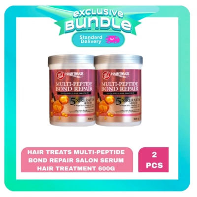 HAIR TREATS - HAIR TREATS Multi-Peptide Bond Repair Salon Serum Hair Treatment 600g x 2 Bundle