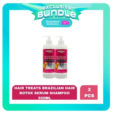 HAIR TREATS - HAIR TREATS Brazilian Hair Botox Serum Shampoo 500ml x 2 Bundle image