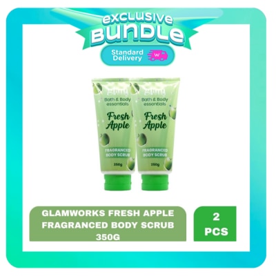 GLAMWORKS GLAMWORKS Fresh Apple Fragranced Body Scrub 350g x 2 Bundle image