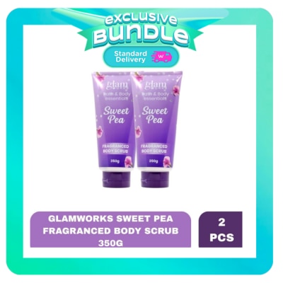 GLAMWORKS - GLAMWORKS Sweet Pea Fragranced Body Scrub 350g x 2 Bundle image