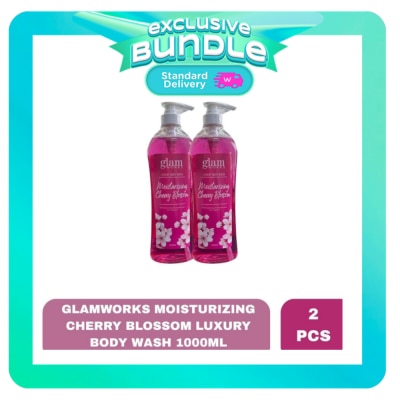 GLAMWORKS - GLAMWORKS Moisturizing Cherry Blossom Luxury Body Wash 1000ml x 2 Bundle image