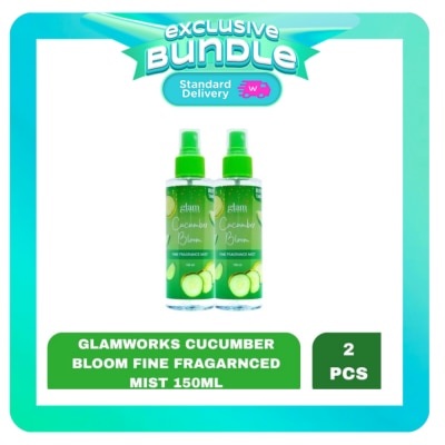 GLAMWORKS - GLAMWORKS Cucumber Bloom Fine Fragrance Mist 150ml x 2 Bundle