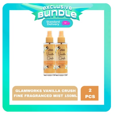 GLAMWORKS GLAMWORKS Vanilla Crush Fine Fragrance Mist 150ml x 2 Bundle image