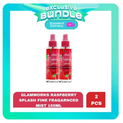 GLAMWORKS - GLAMWORKS Raspberry Splash Fine Fragrance Mist 150ml x 2 Bundle
