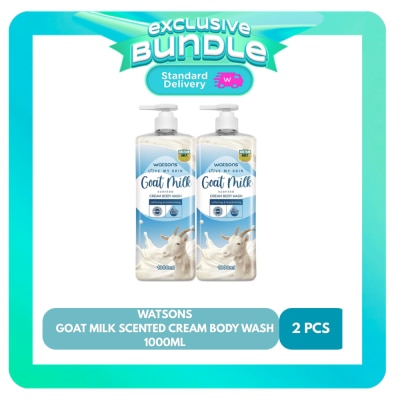 WATSONS - WATSONS Goat Milk Scented Cream Body Wash 1000ml X2- Bundle image