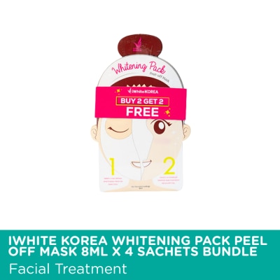 I WHITE KOREA IWHITE KOREA Whitening Pack Peel Off Mask 8ml x 4 Sachets Bundle image