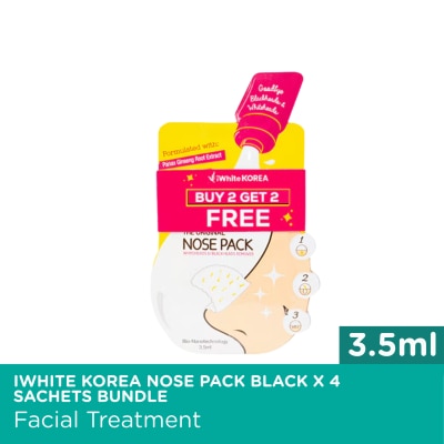 I WHITE KOREA - IWHITE KOREA Nose Pack Black 3.5ml x 4 Sachets Bundle image