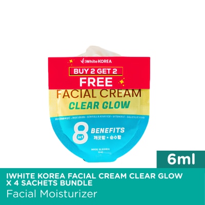 I WHITE KOREA - IWHITE KOREA Facial Cream Clear Glow 6ml x 4 Sachets Bundle image
